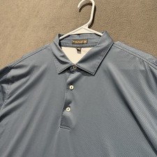 Peter Millar Shirt Mens XL Blue Gingham Plaid Summer Comfort Performance Golf