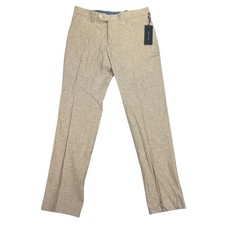 Tommy Hilfiger Mens Hall Modern Fit Linen Blend Suit Pants Light Tan 30x30