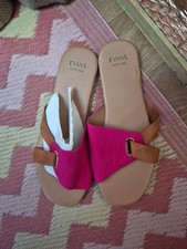 BNWT Evans Size 9 Extra Wide Pink Tan Extra Wide Sandals (1125/v)