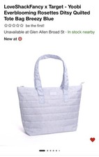 Loveshackfancy X Target Everblooming Rosettes Tote Bag Breezy Blue