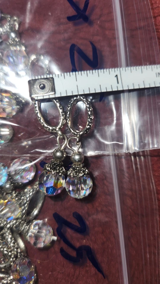 Gorgeous Crystal Dangle Drop Beads/Pendants w/ Findings; 25 Per Bag - Image 3 of 4