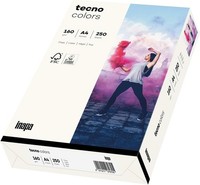 Inapa Farbiges Druckerpapier Papier Tecno Colors 160G/M² A4 250 Blatt Naturweiß