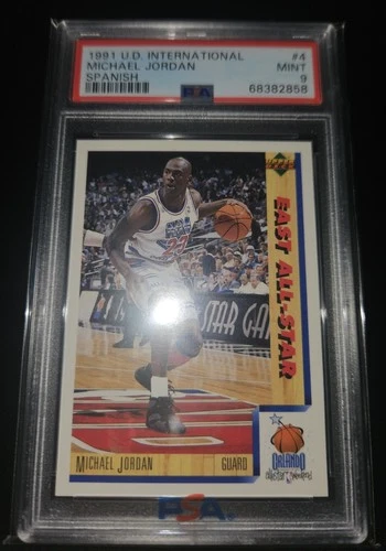 1991 Upper Deck International Michael Jordan Spanish All Star Card! PSA 9! MINT!