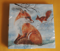 20 Servietten Fuchs EichhöRnchen Winter Tiere 1 Packung Ovp Motivservietten (3Xe