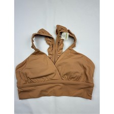 Offline by aerie Ruffled Back Tan bra Top new