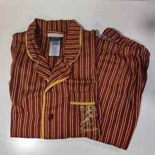 Pottery Barn Teen Harry Potter Gryffindor Pajamas Maroon Gold Stripe Kids Medium