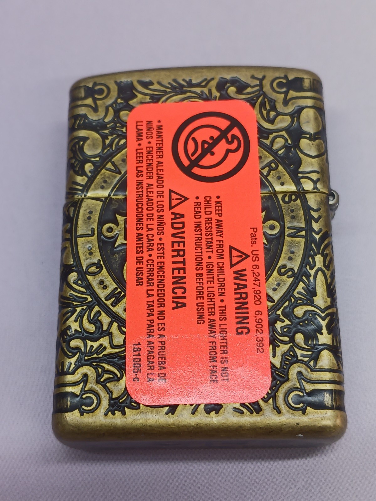 Zippo 29719 St Benedict Design Antique Brass Armor