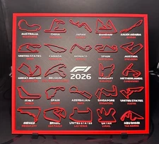 Formula 1 F1 Calendar 2026 Season With Stand (CARBON FIBRE TEXTURE)