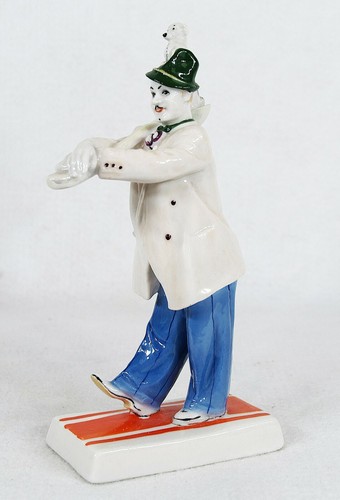 Russian Porcelain Figurine Sculpture "Clown Vyatkin with dog Manyunya" LZFI - Picture 4 of 12