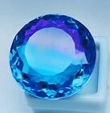 Round Shape Gemstone Certified 91.50 Ct Natural Big Size Tourmaline Bi-Color