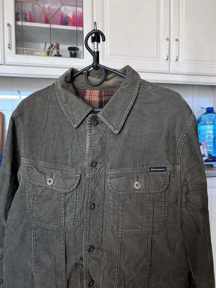 Dolce Gabbana Button Up Corduroy Women’s Jacket SIZE L Vintage Rare 2000’s Y2K - Image 2 of 4