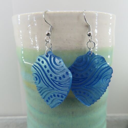PURPLE PAISLEY Dangle Earrings Chameleon Color Shift Boho Hippie Fashion Artisan - Picture 2 of 7