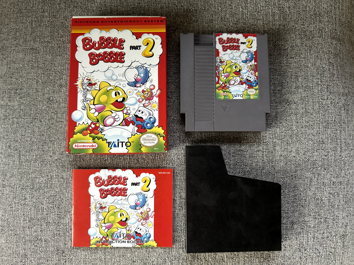男女兼用 CIB NES) (Nintendo 2 Part Bobble Bubble authentic video RARE その他