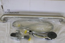 Symmons T-700B-24-V - 24" Handheld Shower Slide/Grab Bar system - Chrome