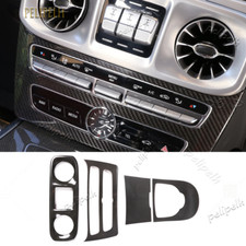 Carbon Fiber Central Control Cover Trim Set For Benz G-Class W464 G500 G63 19-24