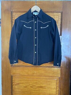 Ropey Of Denver Colorado Embroidered Western Shirt Kids Large 12-14 Youth L