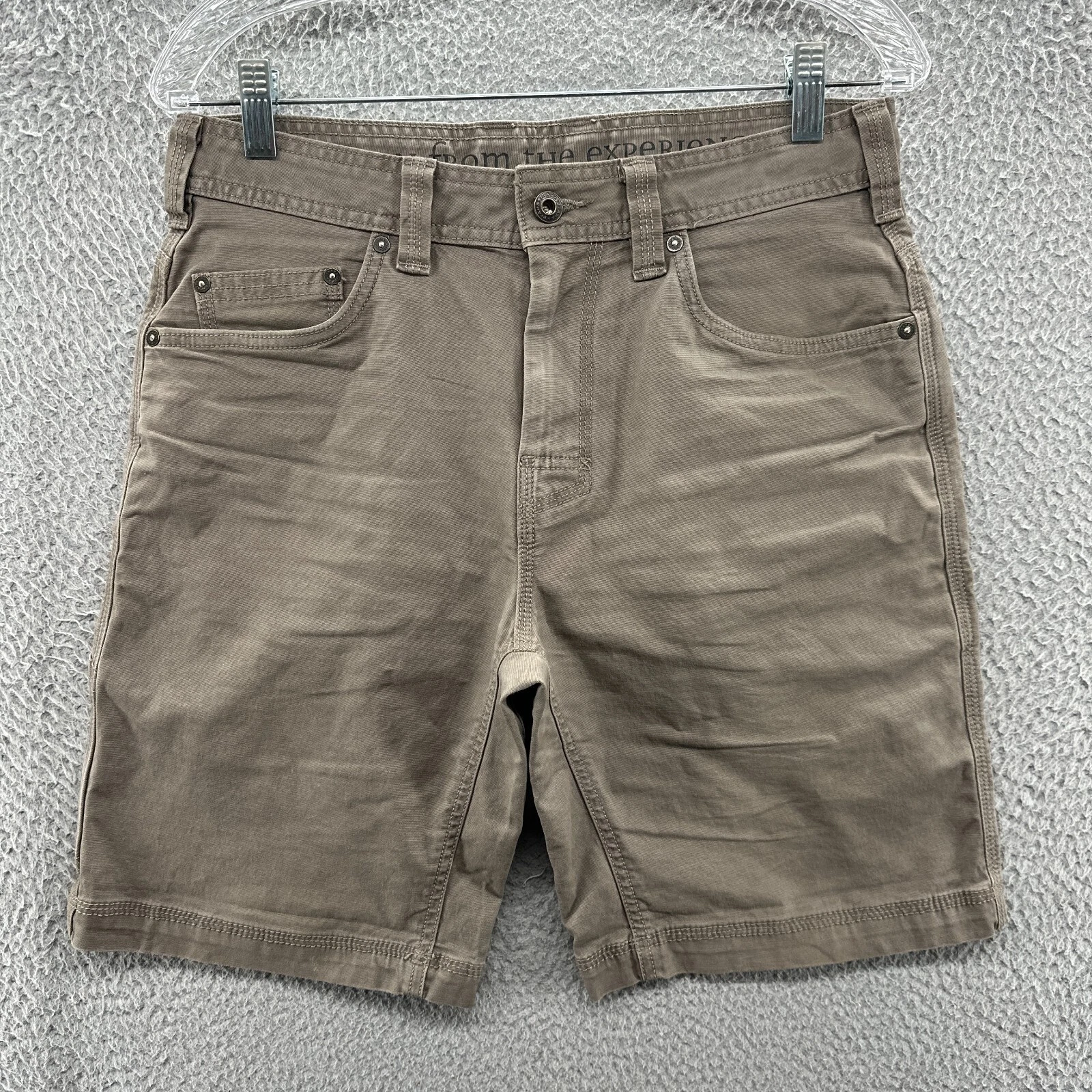 Prana Shorts Mens 30 x 9 Brown Bronson Canvas Carpenter Hiking Outdoor Shorts