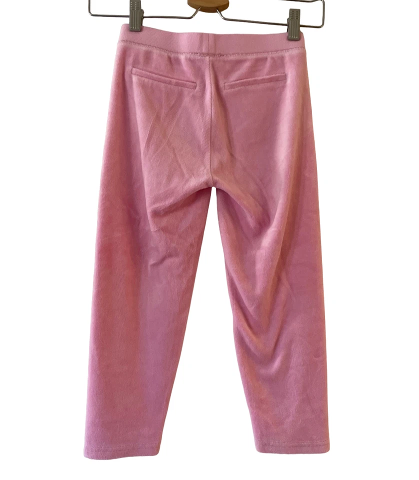 Juicy Couture Girls Velour Sweatpants Size 6 Light Pink Glitter Logo Pull On - Image 2 of 4