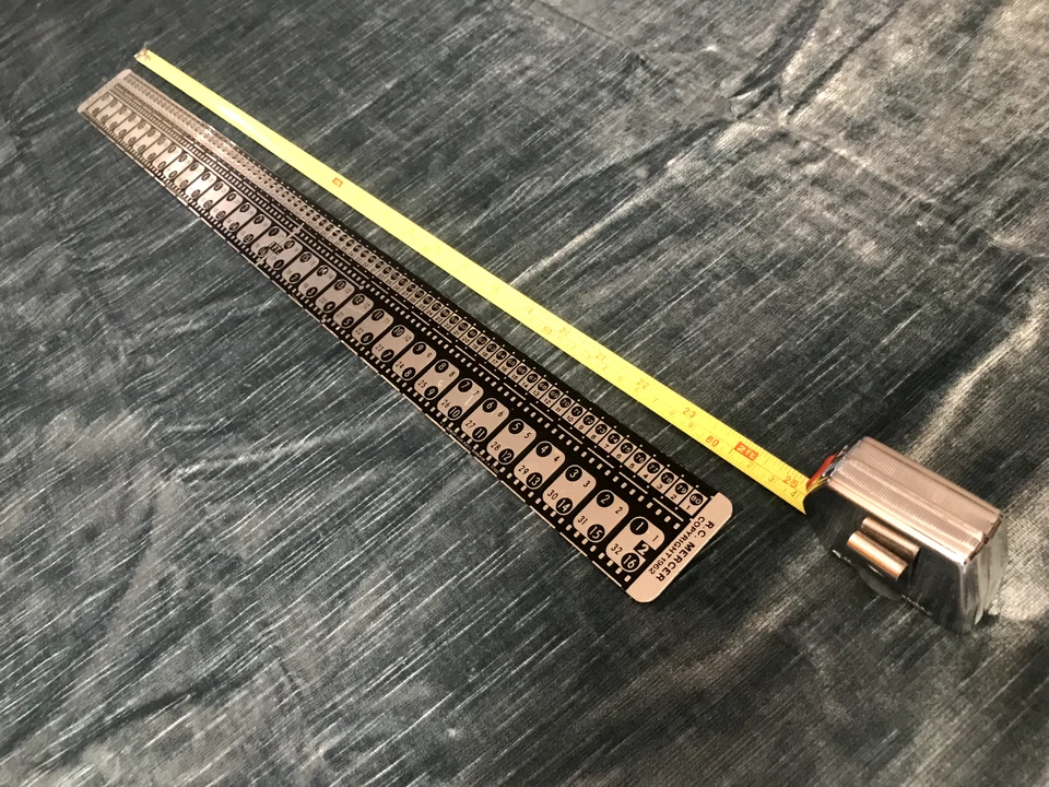 R.C. REGLA DE MARCO DE PELÍCULA MERCER / REGLA MERCER / REGLA DE CONTEO DE MARCOS / 35 mm y 16 mm Foto 2 de 4