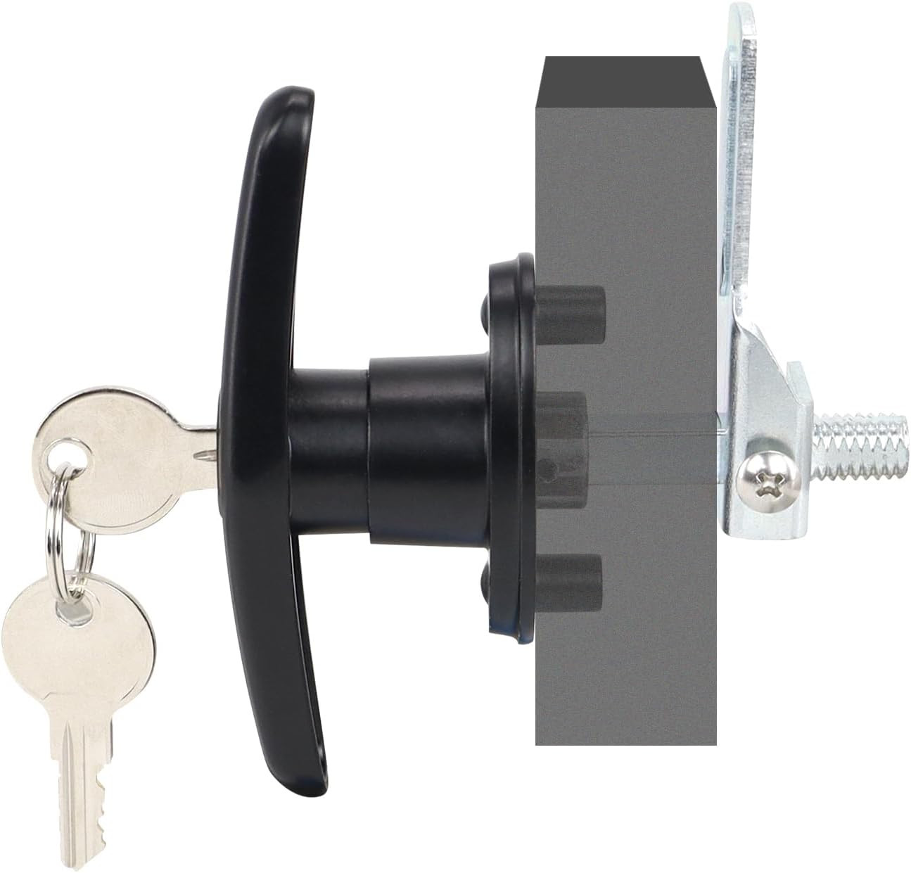 Truck Cap Locking T-Handle, Matching Set T-Handles Lock, Truck Cap Topper Camper