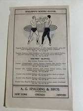 Spalding Youth Boxing Gloves 1901 Baseball 4X6 Ad