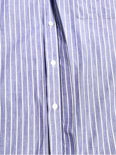 Versace CLASSIC VINTAGE Mens 2 Blue Striped Long Sleeve Button Up Shirt Size L - Picture 5 of 9
