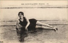 CPA CAYEUX-SUR-MER baigneuse (25093)