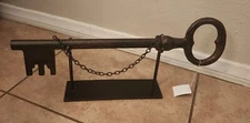RARE NEW Pottery Barn Metal Key On Stand Decorative Object