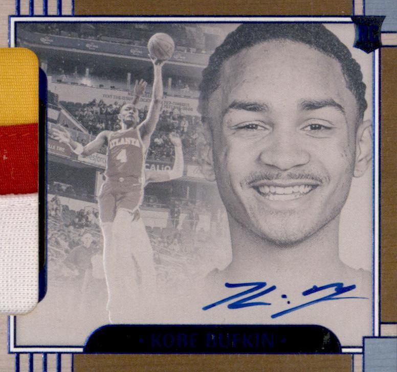 2023 24 Panini One And One Rookie Jersey Autographs Kobe Bufkin Rja 