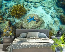 3D Blue Starfish S413 Wallpaper Mural Self-adhesive Removable Sticker Kids Pa