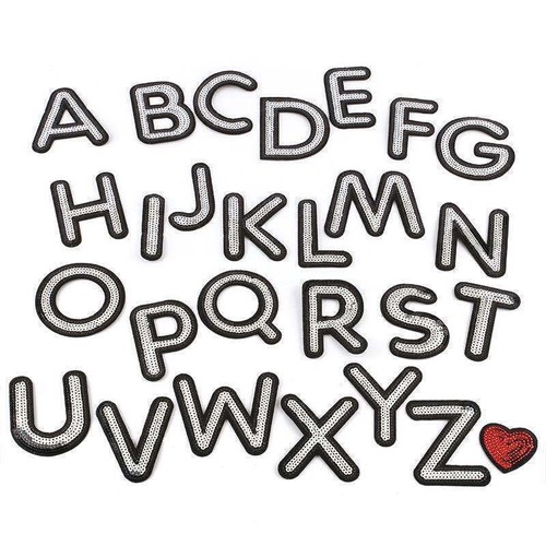 26pc A-Z Alphabet Letter Embroidered Patch Badge Sew Iron On Applique DIY Sewing - Picture 68 of 68