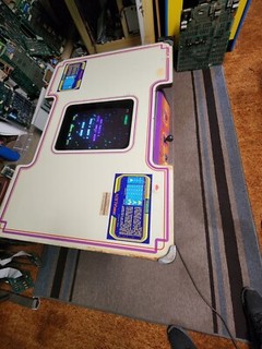 Rare Universal Cosmic Alien Dedicated Cocktail Arcade Game Working Unrestored