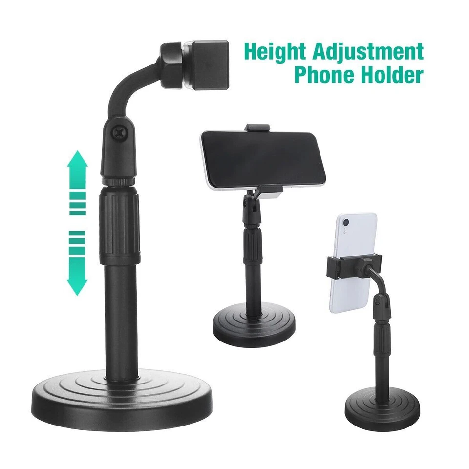 Adjustable Tripod Desktop Stand Desk Holder Selfie Stick Mount For Cell Phone - Image 2 of 4
