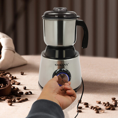 500W Kaffeemühle Elektrisch zum Mahlen von Kaffeebohnen,Nüssen,Körnern50000r/min