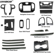 Carbon Fiber Center Console Dash Cover Trim for Chrysler 300C 10-14 Accessories