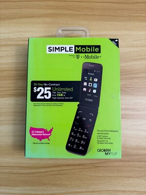 Simple Mobile Alcatel My Flip A405DL 4GB Gray Black
