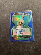 2022 Prizm Draft Picks Baseball Base Auto Blue #PDP15 Dylan Lesko /99