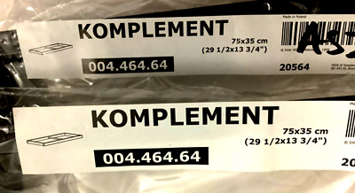 Set of 2 - Ikea KOMPLEMENT Clothes Rail 29 1/2x13 3/4 '', Black-Brown  004.464.64
