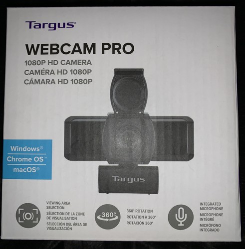 Caméra HD 1080p Targus Webcam Pro, tout neuf ! Livraison gratuite ! Windows Chrome Mac OS - Photo 1 sur 2