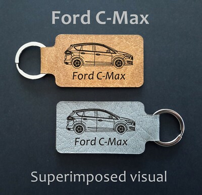 Ford C-Max Leder Schlüsselanhänger - Personalisierungsoption