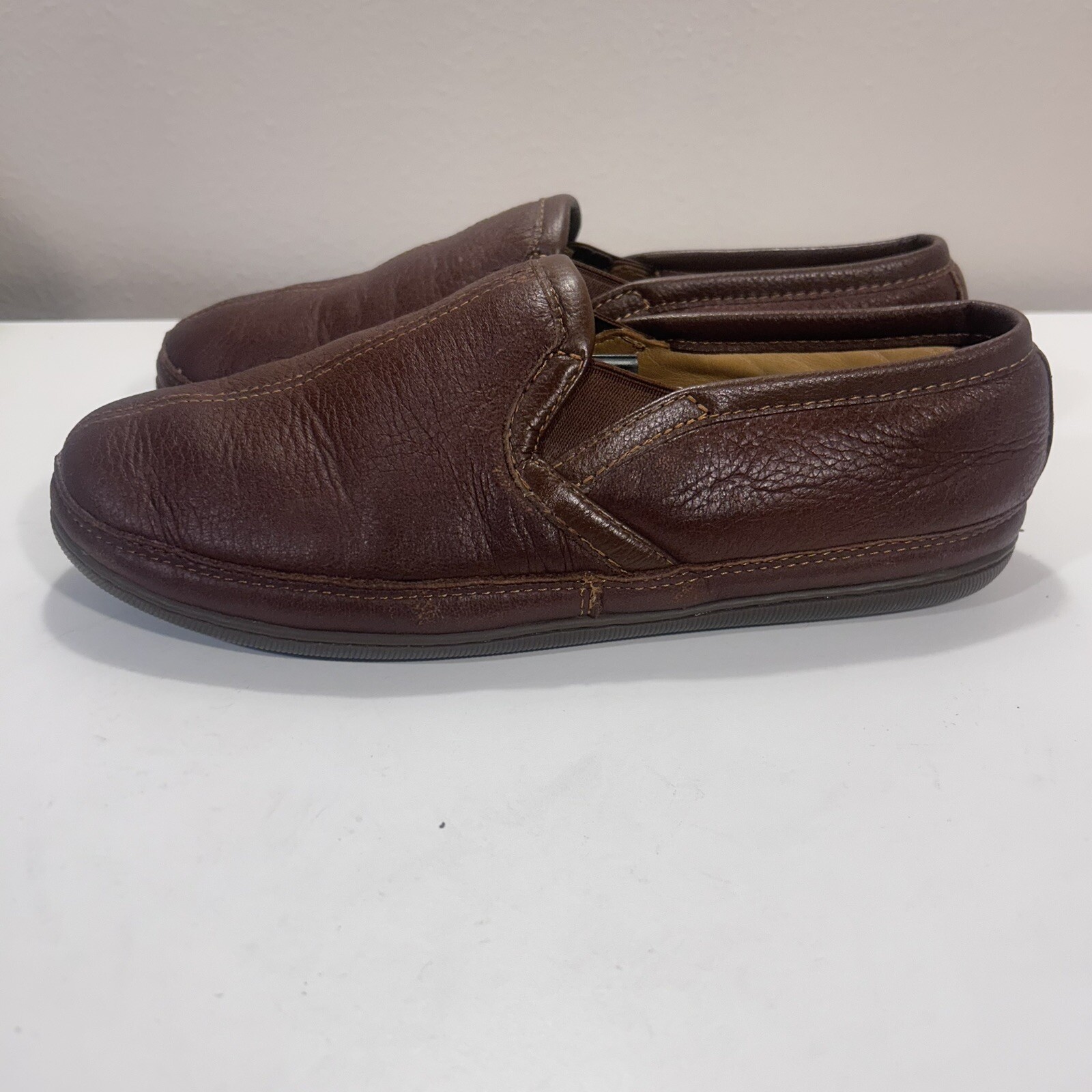 LL Bean Mens 12 Elkhide Leather Slippers Slip on Loafer 272346 for 