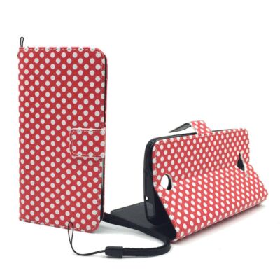 Schutz Hülle für Acer Liquid Z530 Polka Dot Rot Tasche Case Cover + 1 Panzer Sch