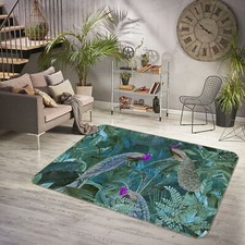 3D Peacock Leaf ZHUA50 Game Non Slip Rug Mat Photo Carpet Andrea haase Zoe