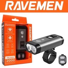 Ravemen PR2000 USB Led Head Light BRIGHT 2000 Lumen Compact Front Bike Light