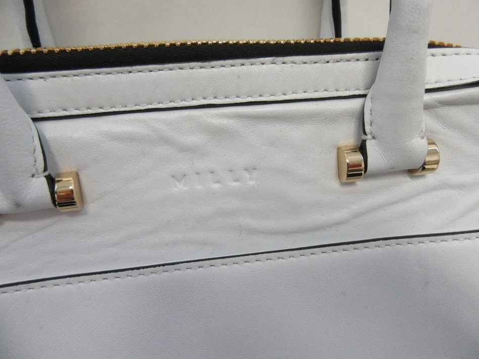 MILLY WHITE LEATHER 2 IN 1 SATCHEL HANDBAG - Image 3 of 4