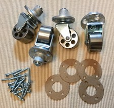 Juego de 4 ruedas/ruedas de piano nuevas para piano vertical 1 3/4" D con herrajes