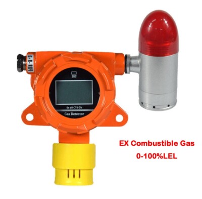 EX Combustible Gas Fixed Gas Detector Remote Control Alarm Monitor 0-100% LEL