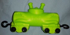 WHATABURGER Lime Green Train Car Toy with Wheels 2005 or 2006, Unique!