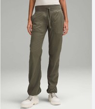 lululemon dance studio mid rise pants army green size 6 regular