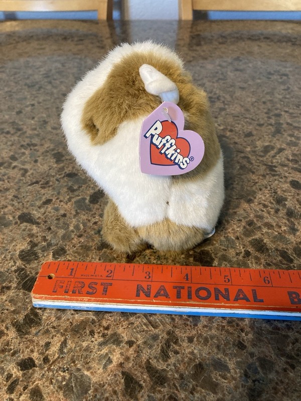 Vintage Puffkins Collection Stuffed Plush Beanie Gertie